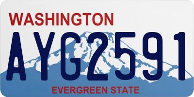 WA license plate AYG2591