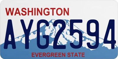 WA license plate AYG2594