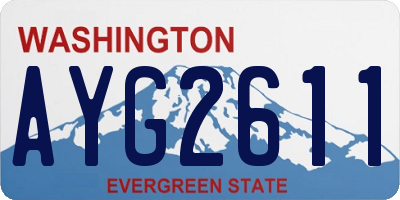 WA license plate AYG2611