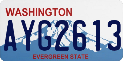WA license plate AYG2613