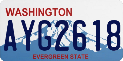 WA license plate AYG2618