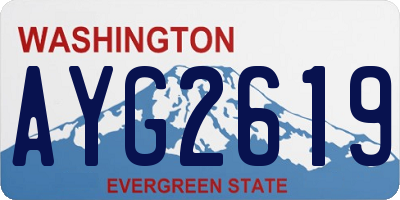 WA license plate AYG2619