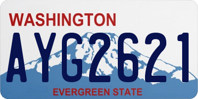 WA license plate AYG2621