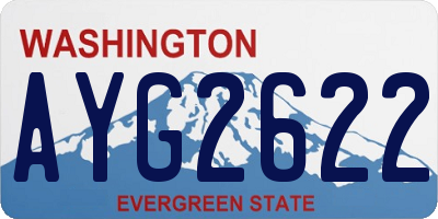 WA license plate AYG2622