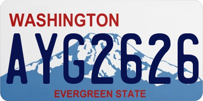 WA license plate AYG2626