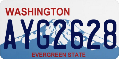WA license plate AYG2628
