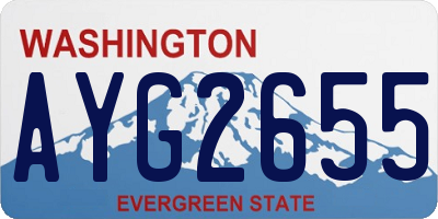 WA license plate AYG2655