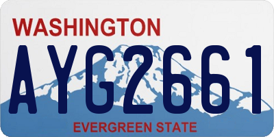 WA license plate AYG2661