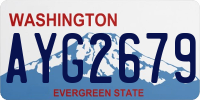 WA license plate AYG2679