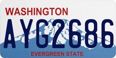 WA license plate AYG2686