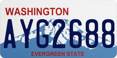 WA license plate AYG2688