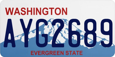 WA license plate AYG2689