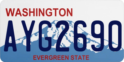 WA license plate AYG2690