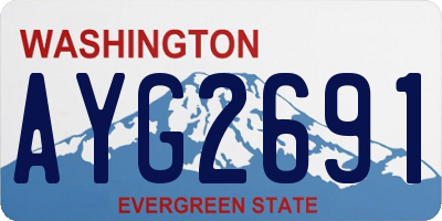 WA license plate AYG2691