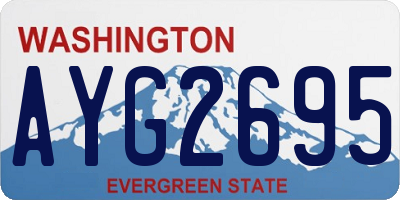 WA license plate AYG2695