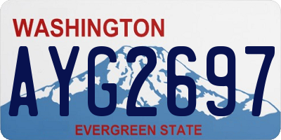WA license plate AYG2697
