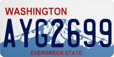 WA license plate AYG2699