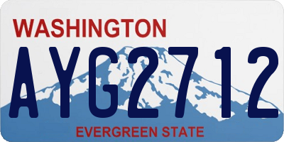 WA license plate AYG2712