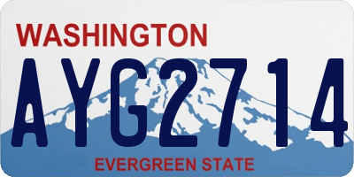 WA license plate AYG2714
