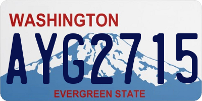 WA license plate AYG2715