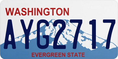 WA license plate AYG2717