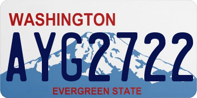 WA license plate AYG2722