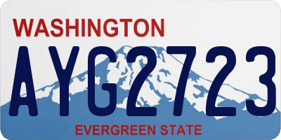 WA license plate AYG2723