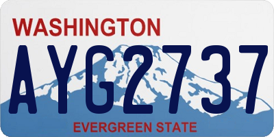 WA license plate AYG2737