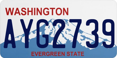 WA license plate AYG2739
