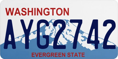 WA license plate AYG2742
