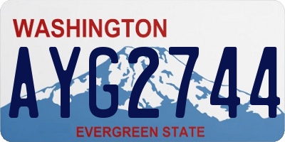 WA license plate AYG2744