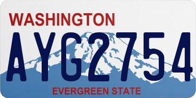 WA license plate AYG2754