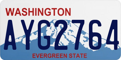 WA license plate AYG2764