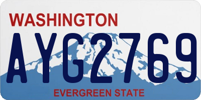 WA license plate AYG2769