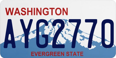 WA license plate AYG2770