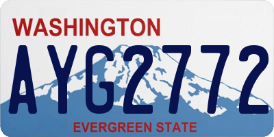 WA license plate AYG2772