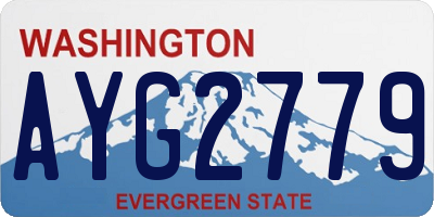 WA license plate AYG2779