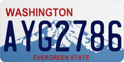 WA license plate AYG2786