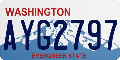 WA license plate AYG2797