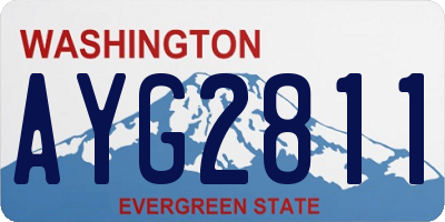 WA license plate AYG2811