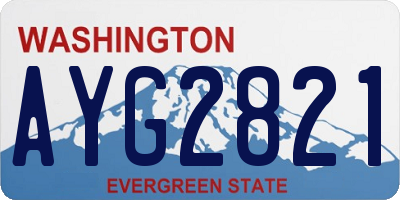 WA license plate AYG2821