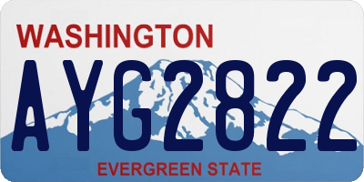 WA license plate AYG2822