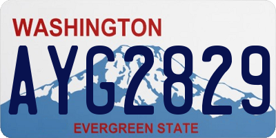 WA license plate AYG2829