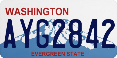 WA license plate AYG2842