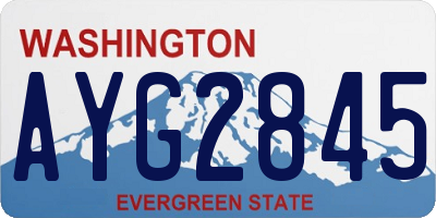 WA license plate AYG2845