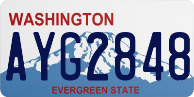 WA license plate AYG2848