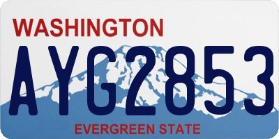 WA license plate AYG2853