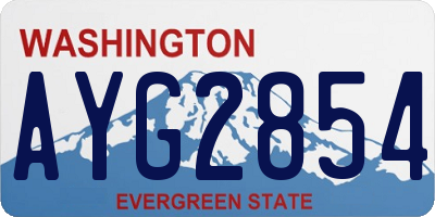 WA license plate AYG2854