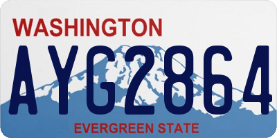 WA license plate AYG2864