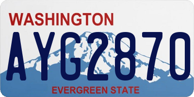WA license plate AYG2870